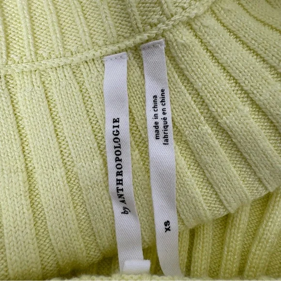 Anthropologie Canary Yellow Zadkine Ribbed Knit Sweater Tank Size XS Linen Blend - Picture 11 of 16